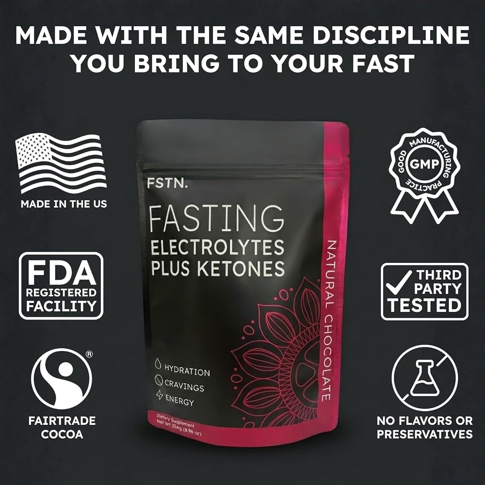 FSTN Chocolate Electrolytes Fasting Supplement Powder - 8.95 oz - image 7
