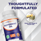 Vitamatic Peppermint Oil Gel with Ginger & Fennel - 180 Softgels - image 4