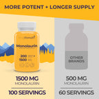 LongLifeNutri Monolaurin 1500mg Supplement - 200 Vegetarian Capsules - image 3