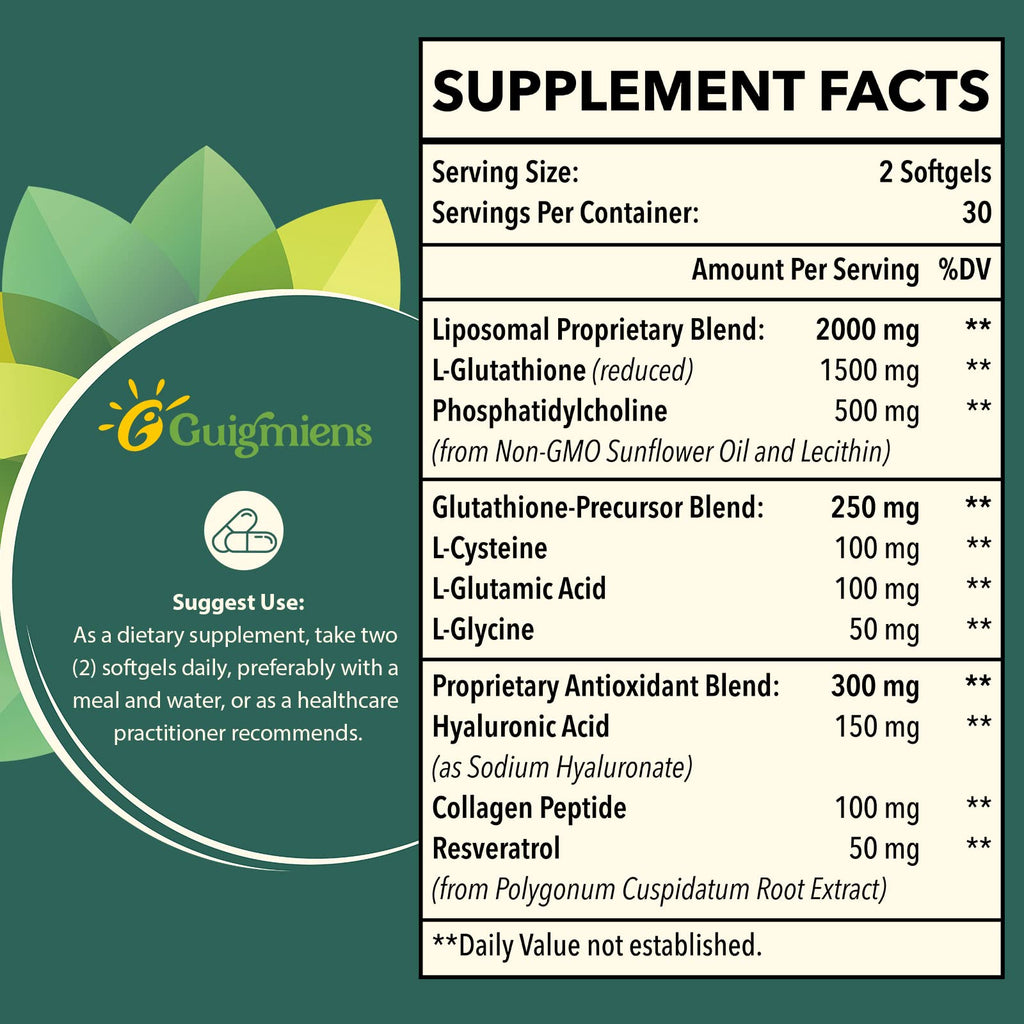 Guigmiens Liposomal Glutathione 2000 MG
