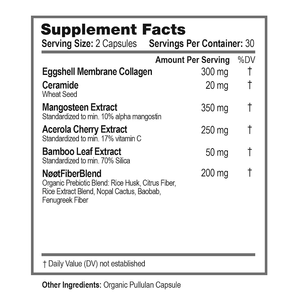 NØØT VeCoGlow Vegetarian Collagen for Skin & Hair - 60 Capsules - image 4
