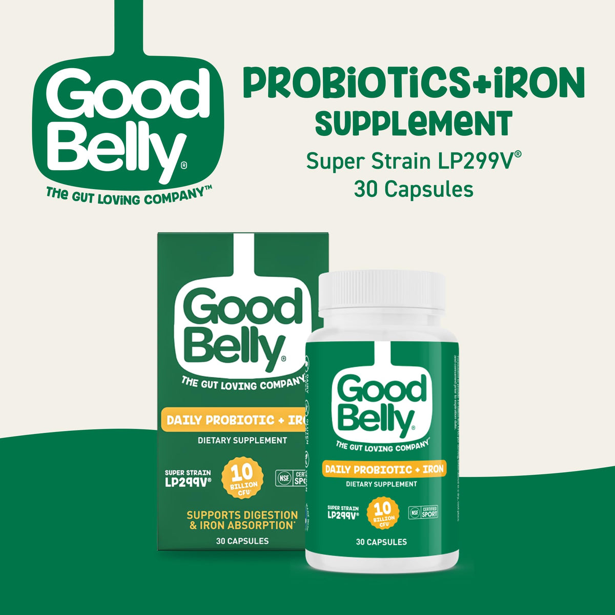 GoodBelly Probiotic Capsules for Digestive Health - 30 Capsules - image 2