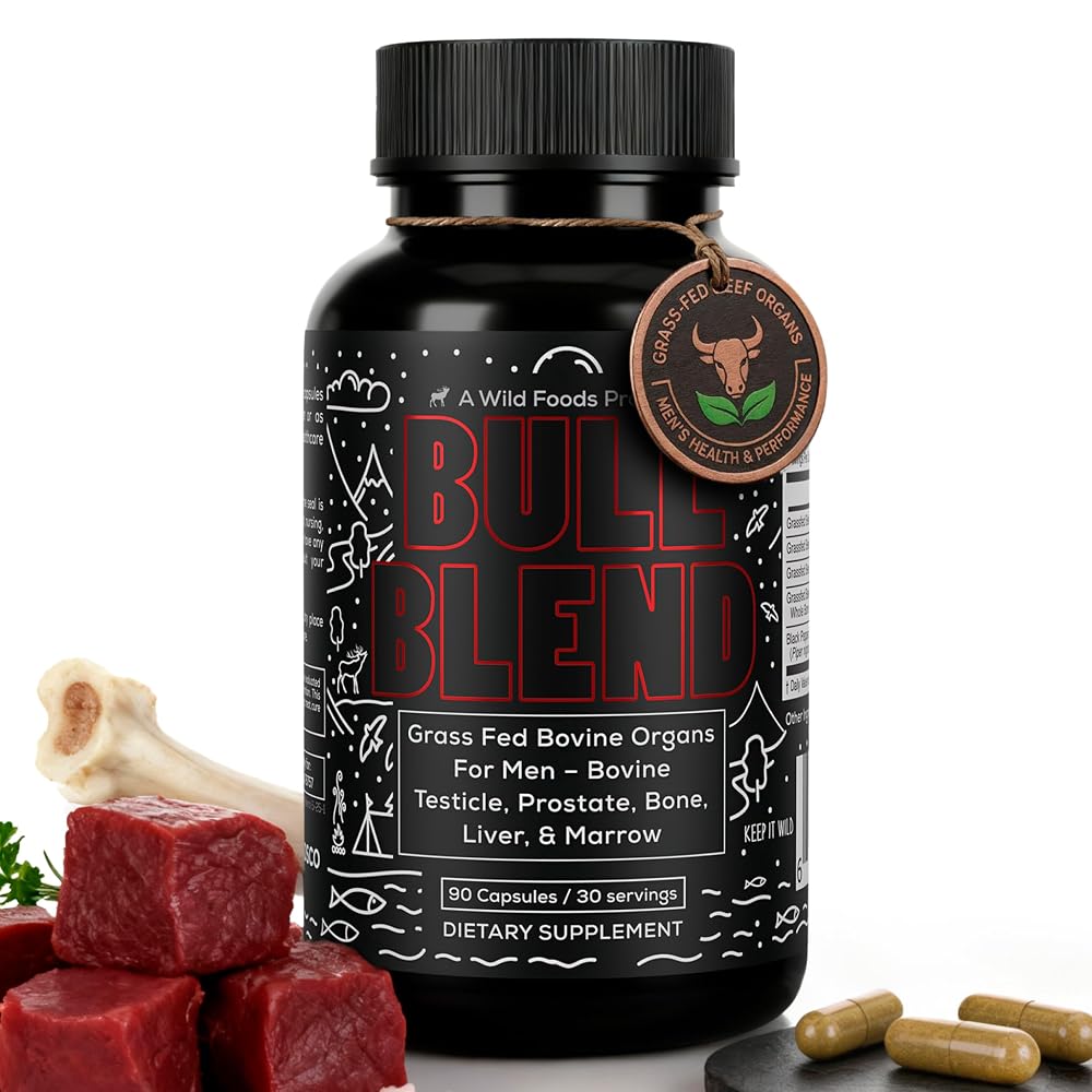 Wild Grass Fed Beef Organ Supplement for Men Prostate Health - 180