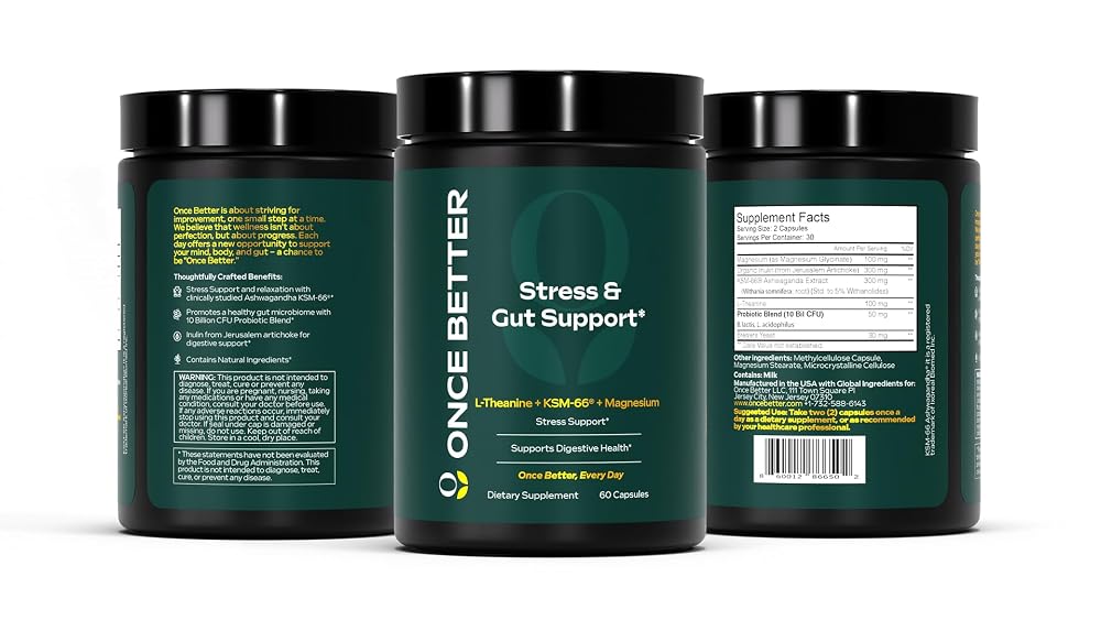 Once Better Stress & Gut Support Supplement - 60 Capsules - image 8