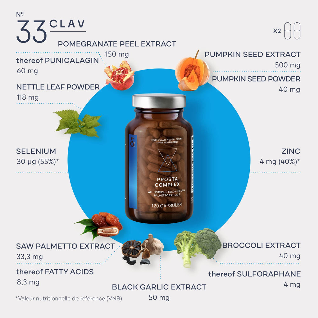 CLAV Prostate Health Supplement Saw Palmetto - 120 Capsules - image 4