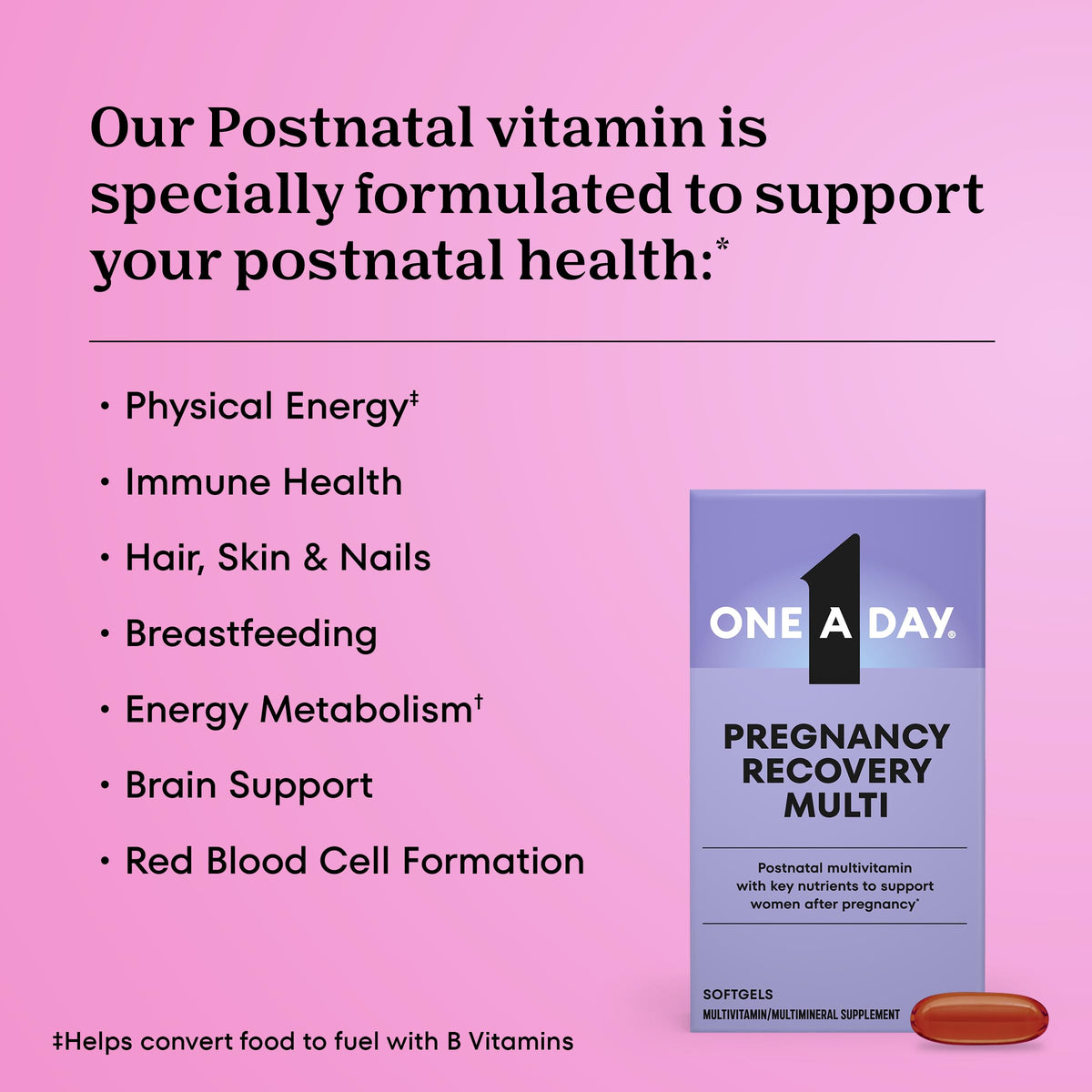 One A Day Postnatal Multivitamin with DHA - 60 Softgels - image 2