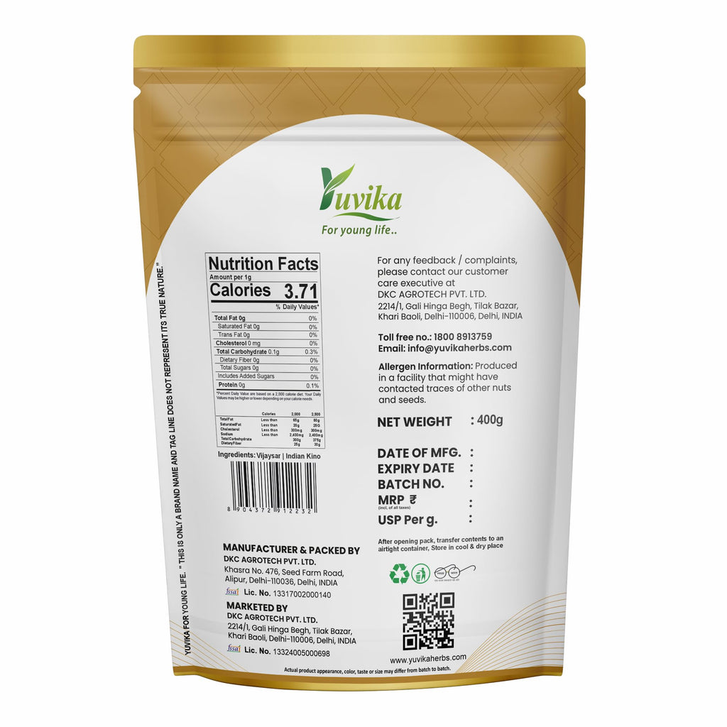 Yuvika Vijaysar Pterocarpus Marsupium Indian Kino - 400g - image 3