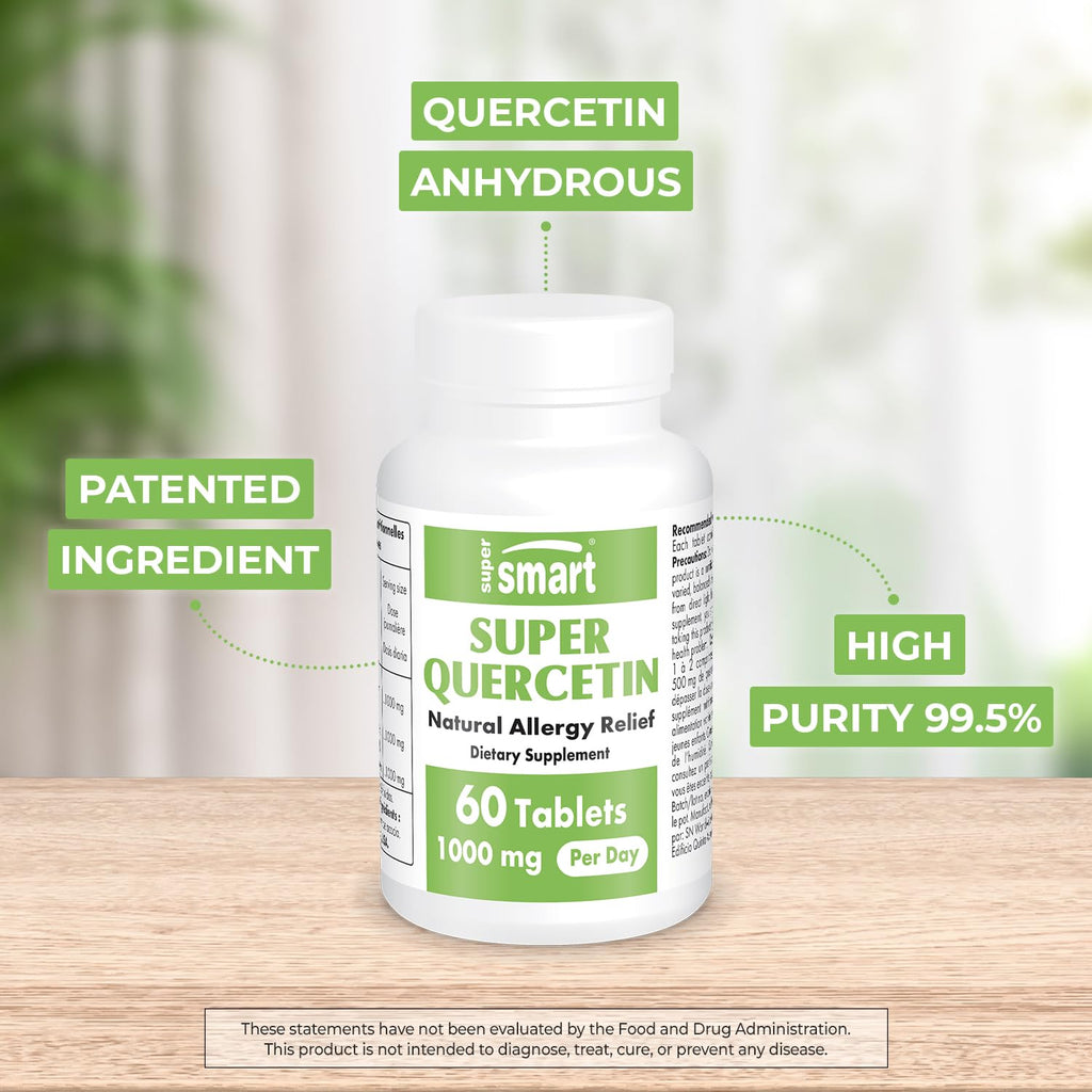 Supersmart Super Quercetin 1000mg Antioxidant - 60 Tablets - image 3
