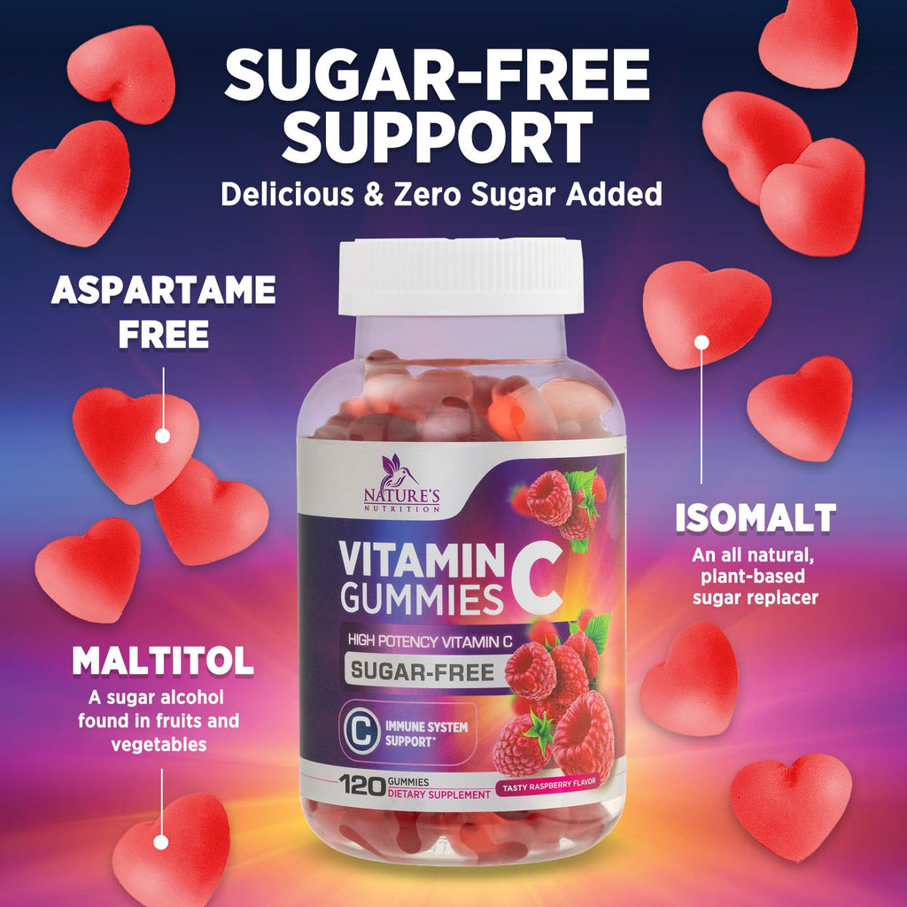 Nature's Nutrition Vitamin C Gummies - 100% Daily Value VitaminC