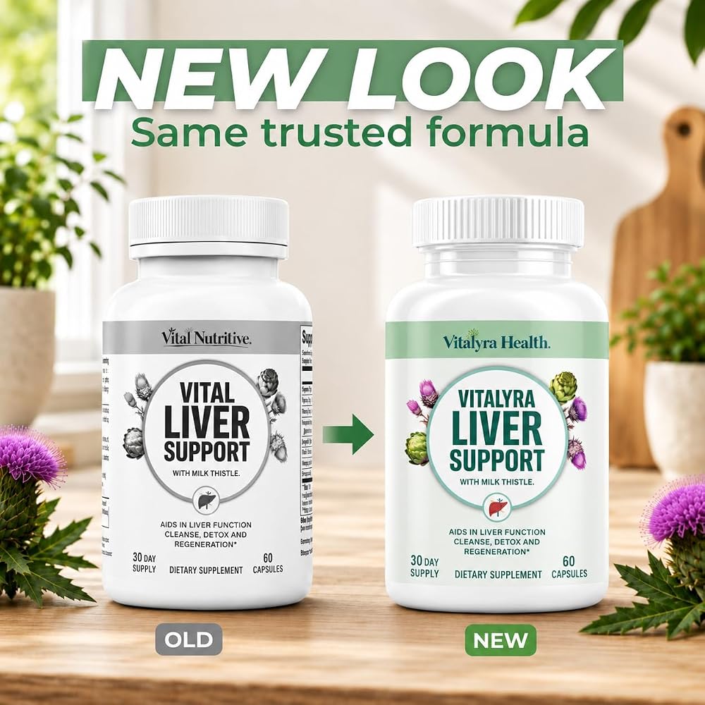 Vitalyra Liver Support Supplement with Milk Thistle - 60 Capsules - image 2