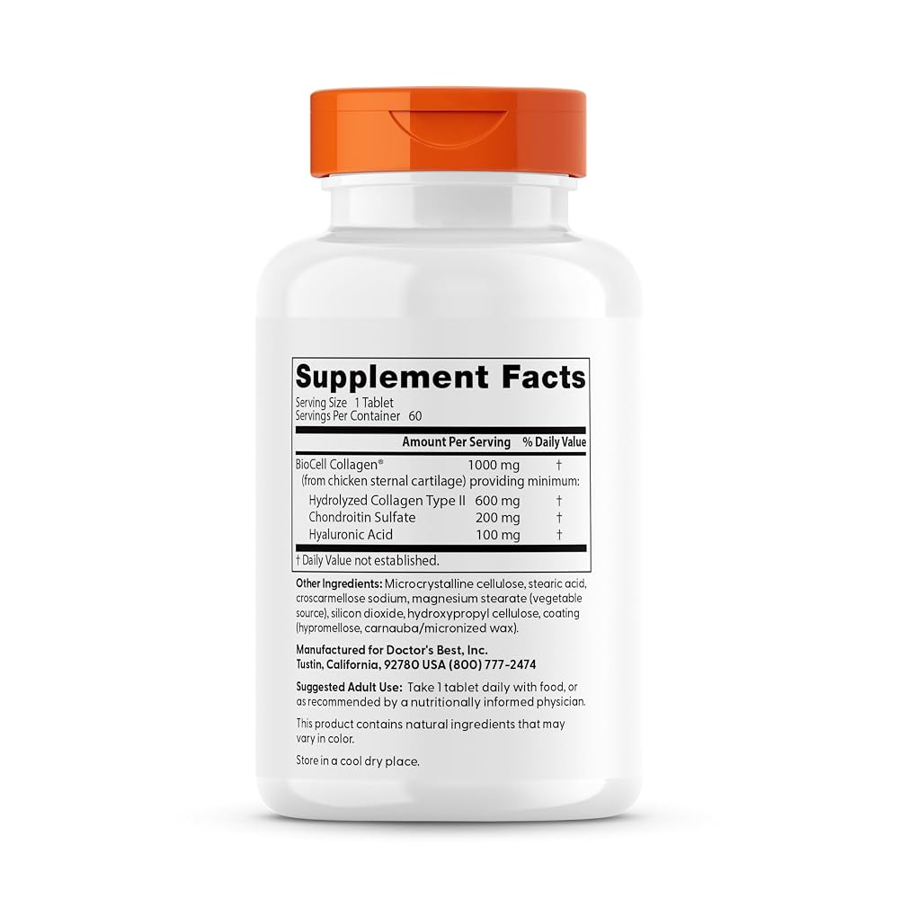 Doctor's BEST Hyaluronic Acid with Chondroitin Sulfate - 60 Tablets - image 2