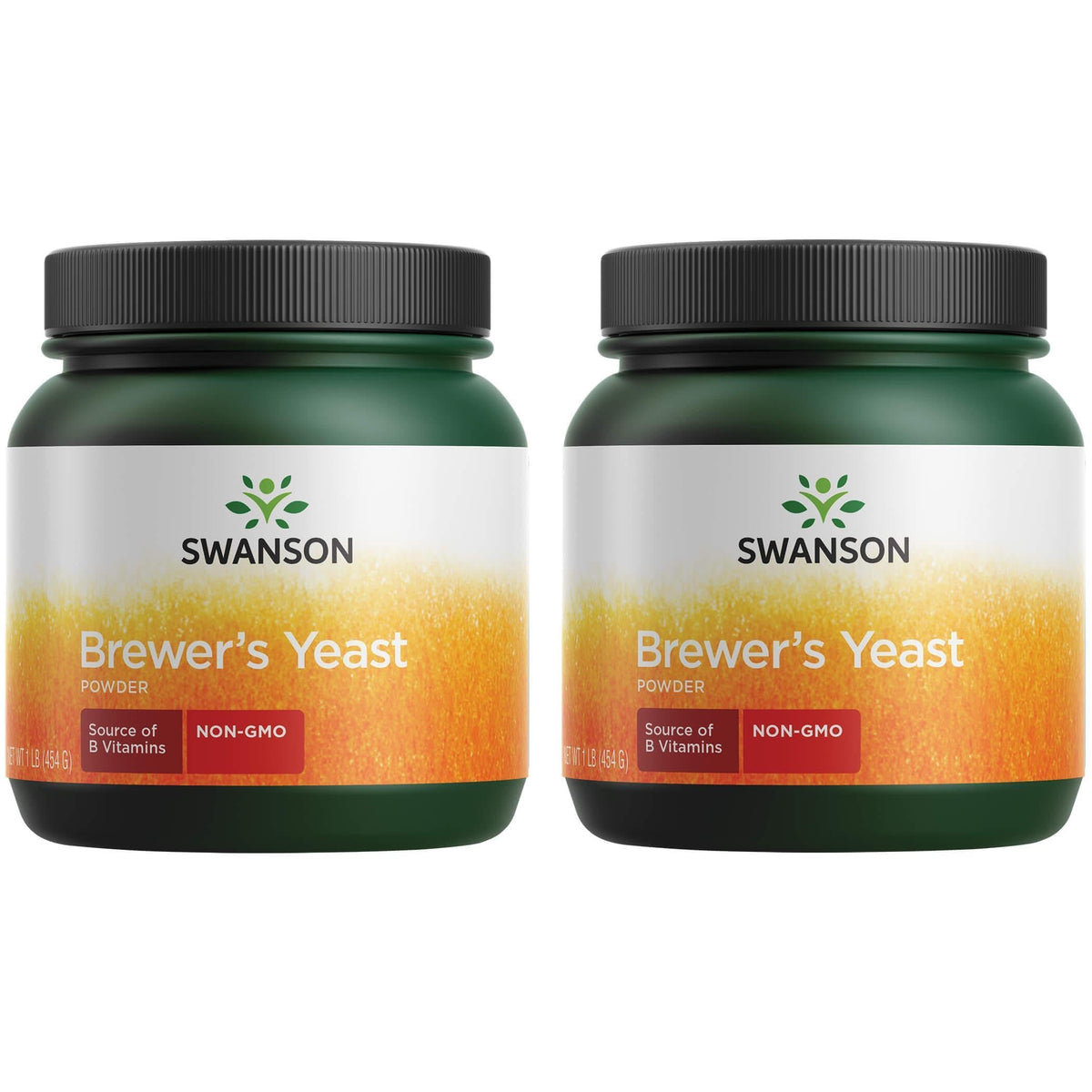 Swanson 100% Pure Brewer's Yeast Powder GMO-Free - 2 Pack