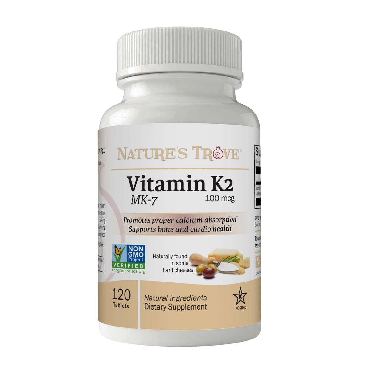 Nature's Trove Vitamin K2 MK7 100mcg - 120 Tablets