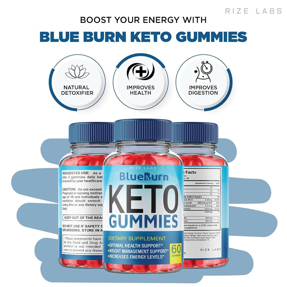 rize labs BlueBurn Keto ACV Gummies for Weight Loss - 180 Gummies - image 6