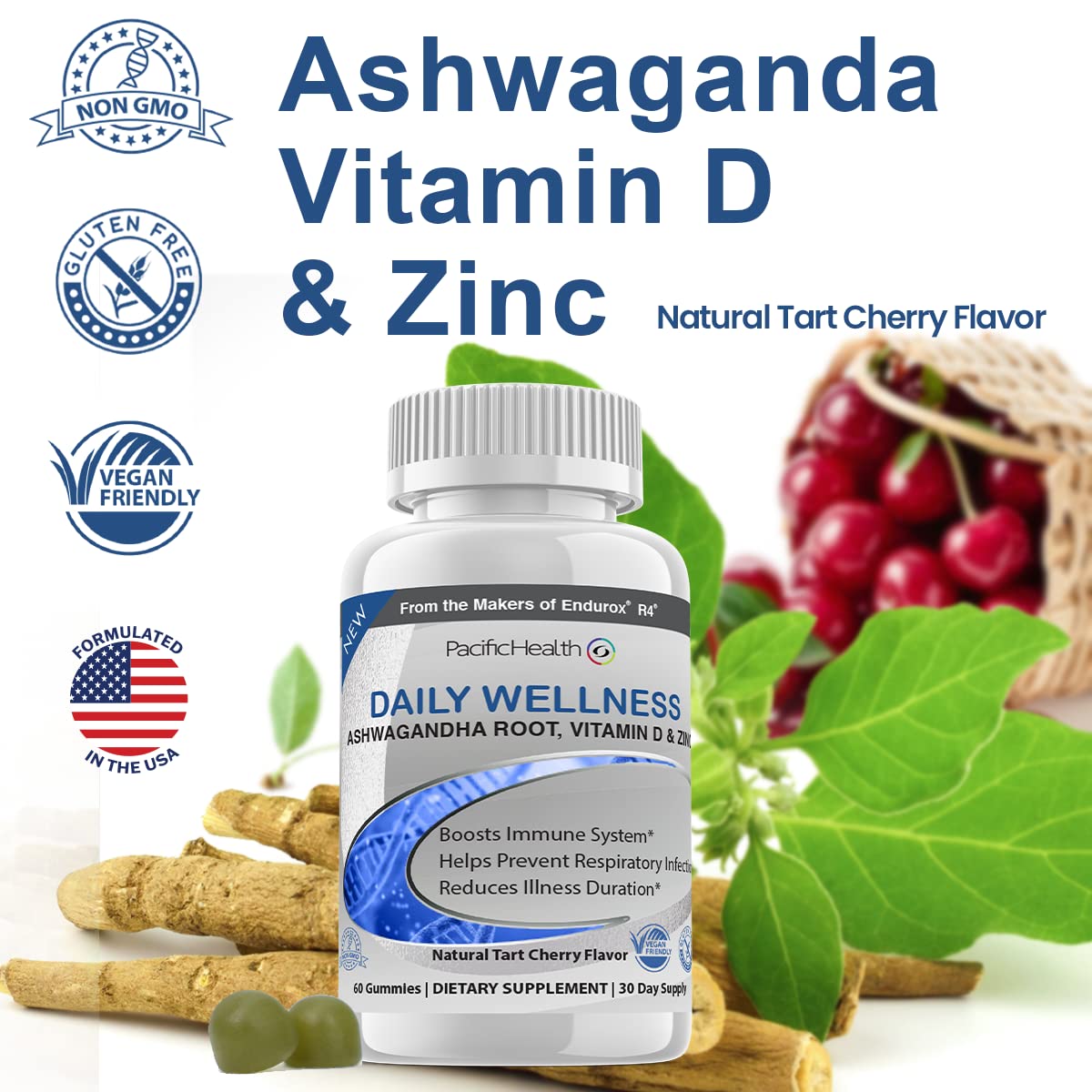 Pacific Health Daily Wellness Gummies with Ashwagandha, Vitamin D & Zinc - image 2