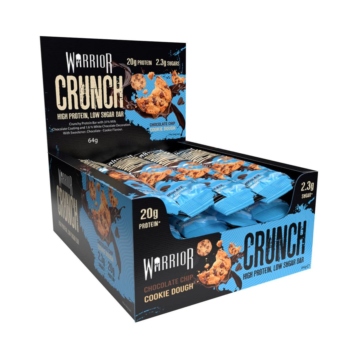 Warrior CRUNCH Protein Bar - 12 Bars Fudge Brownie