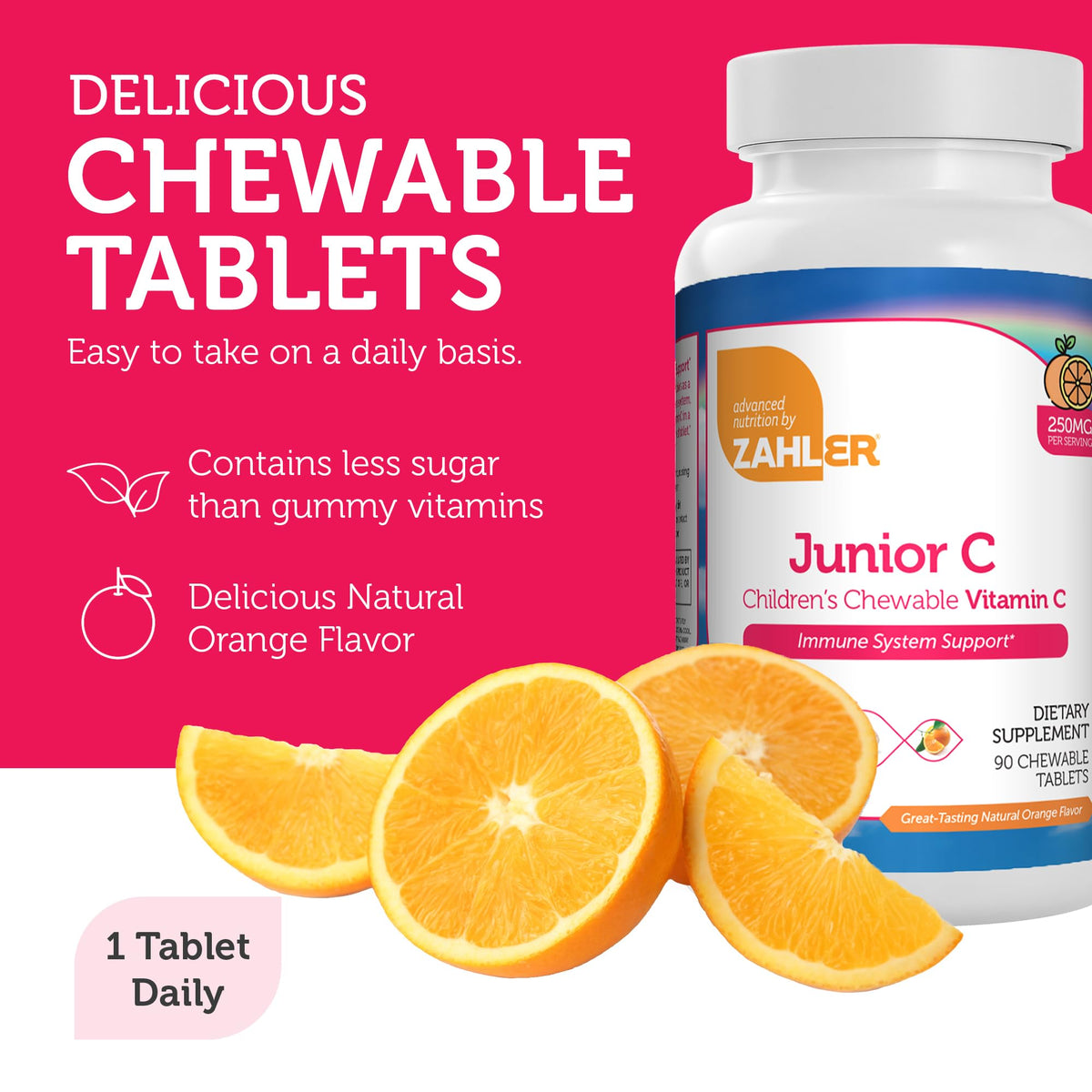 Zahler Junior C, Chewable Vitamin C, Great Tasting Vitamin C