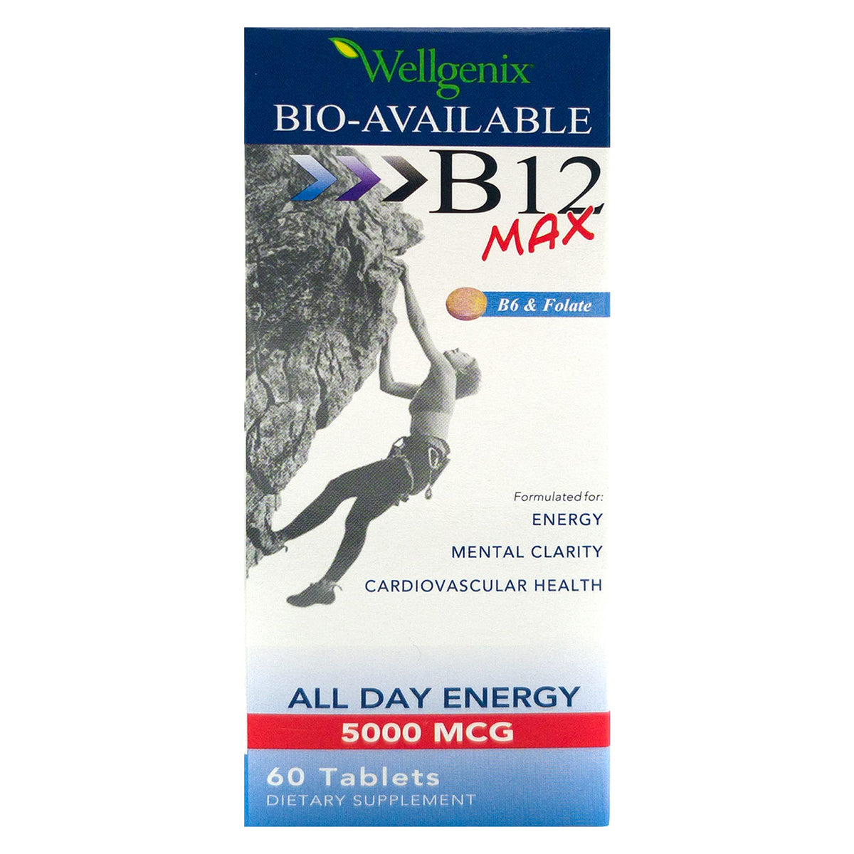 Wellgenix Bio-Available Sublingual B12 Max - Formulated for High