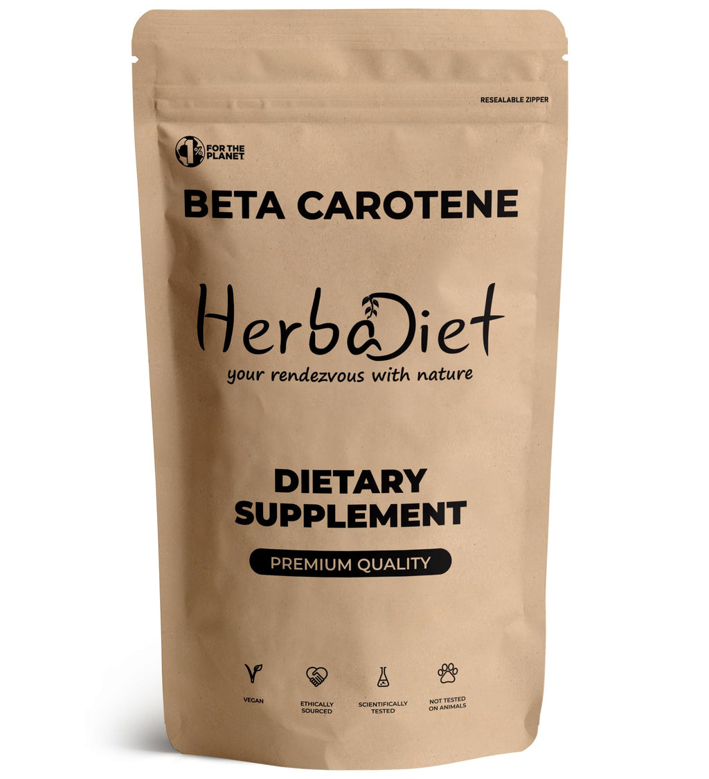 Herbadiet Beta Carotene 25000 IU Vitamin A Powder - 50g