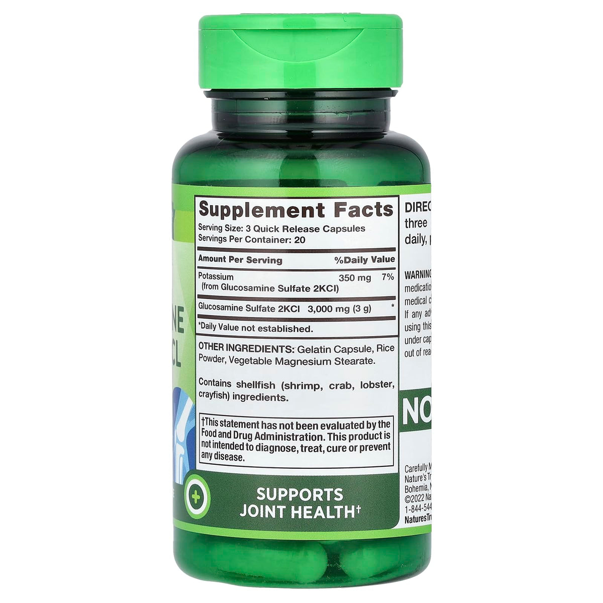Nature's Truth Triple Glucosamine 3000mg - 60 Capsules - image 2