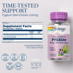 SOLARAY Pygeum Bark Extract 100mg Prostate Support - 30 Vegetarian Capsules - image 2