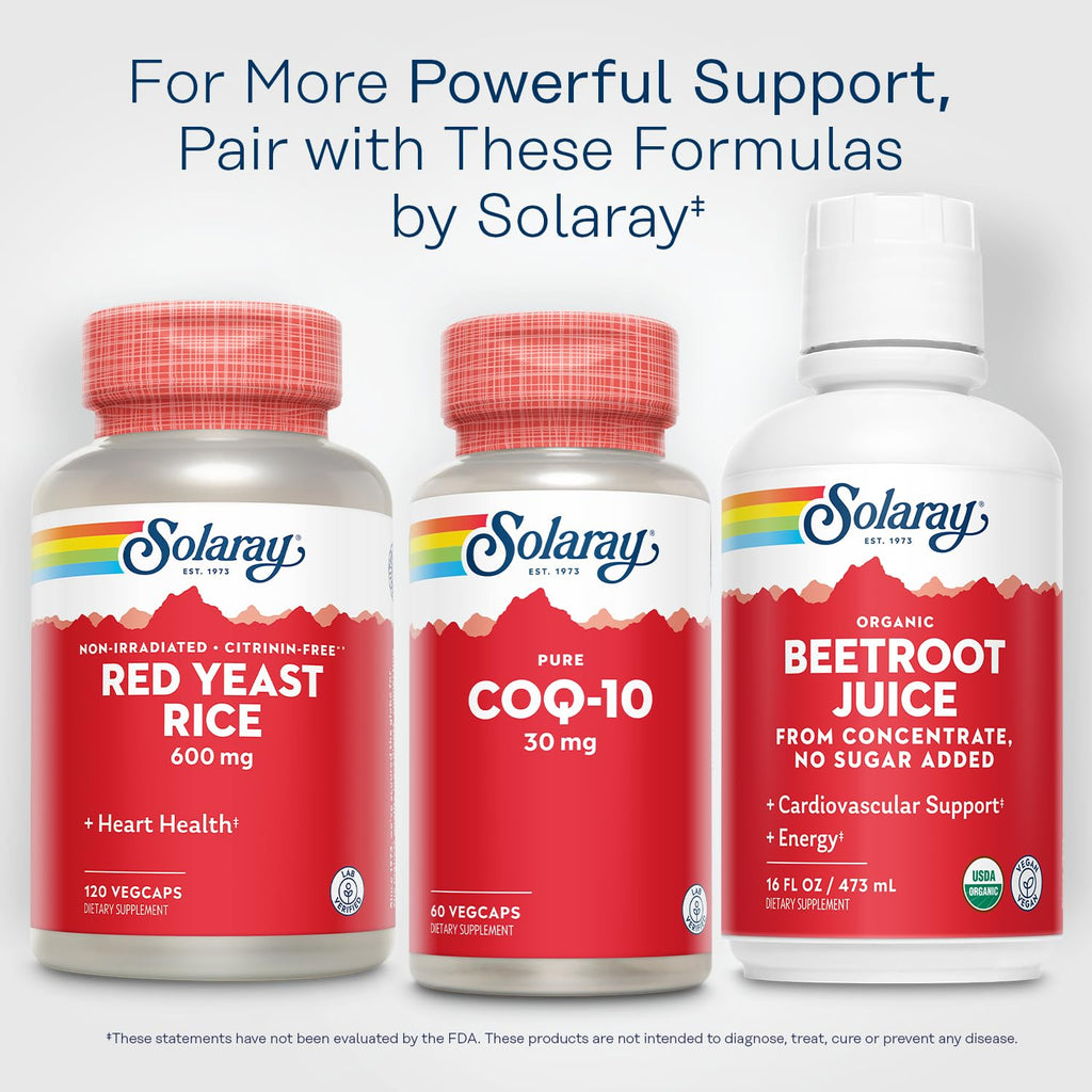 SOLARAY Pure CoQ-10 30 mg Heart & Energy Support - 60 Vegetarian Capsules - image 6