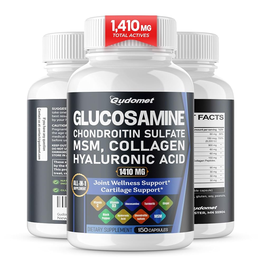 GUDOMET Glucosamine Complex 1,410 mg Joint Support - 150 Capsules