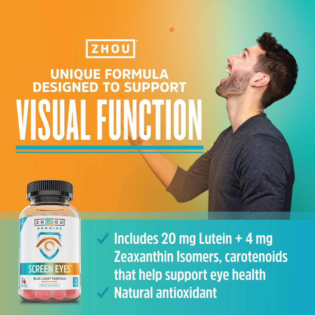 ZHOU Screen Eyes Gummies Lutein for Eye Health - 60 Count - image 2