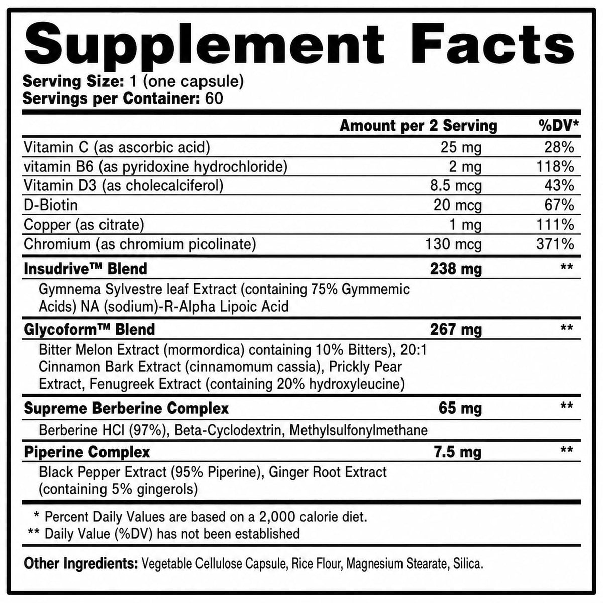 Project AD Matador Glucose Control Supplement - 60 Capsules - image 2