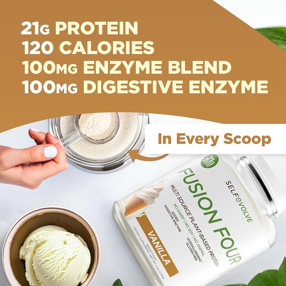 selfevolve Fusion Four Plant Based Protein Powder Vegan Protein - image 5