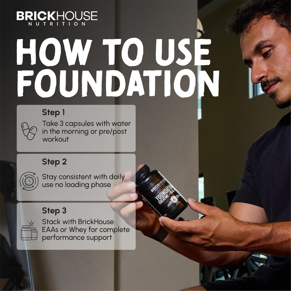 BRICKHOUSE NUTRITION Foundation Creatine Powder Muscle Builder - 5 oz - image 7