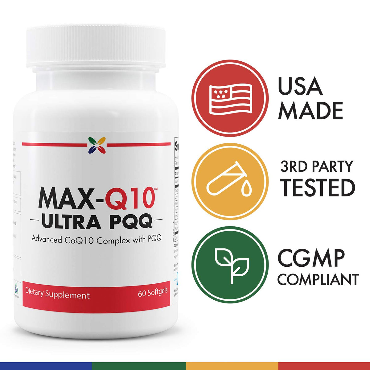 Stop Aging Now MAX-Q10 ULTRA CoQ10 with BioPQQ - 60 Softgels - image 4