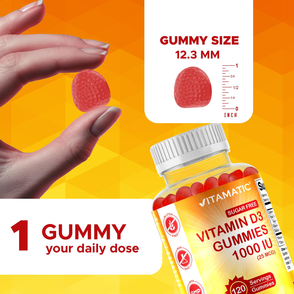 Vitamatic Sugar Free Vitamin D3 50