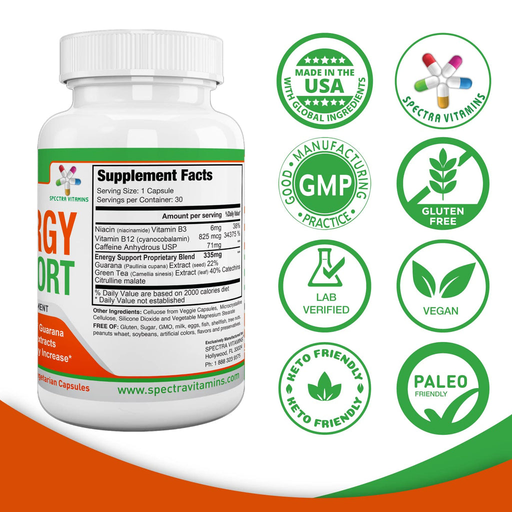 Spectra Vitamins Natural Energy Support - 30 Capsules - image 4