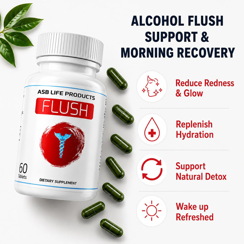 Flush Asian Glow Relief Alcohol Support Capsules - 60 Capsules - image 2