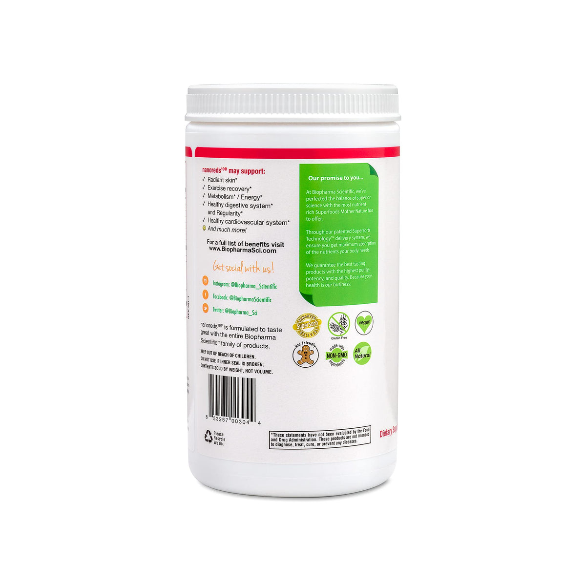 Biopharma Scientific NanoReds Antioxidant Superfood Powder - 30 Servings - image 4