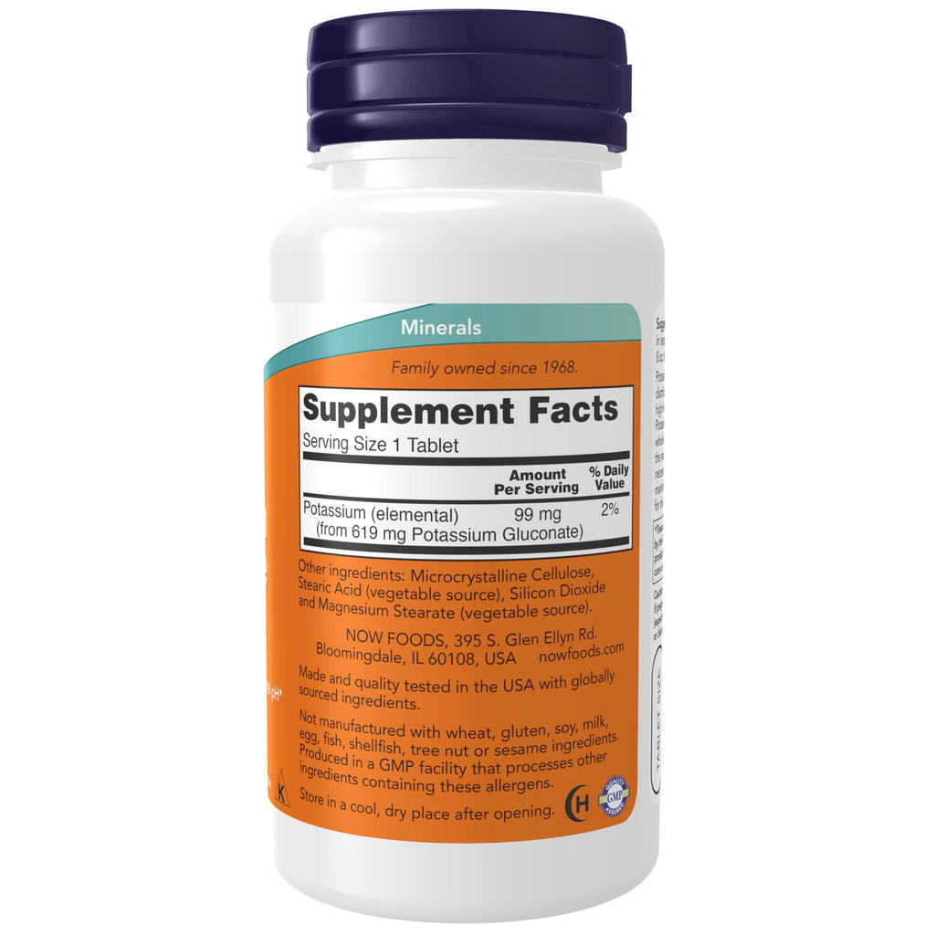 Now Supplements, Potassium Gluconate 99mg, Easier to Swallow