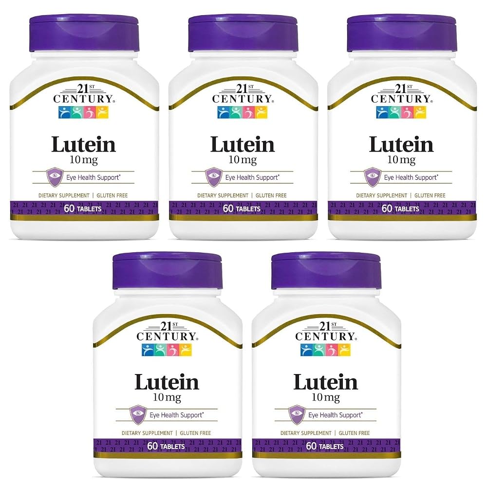 21st Century Lutein 10 mg - 300 Tablets (Pack of 5)