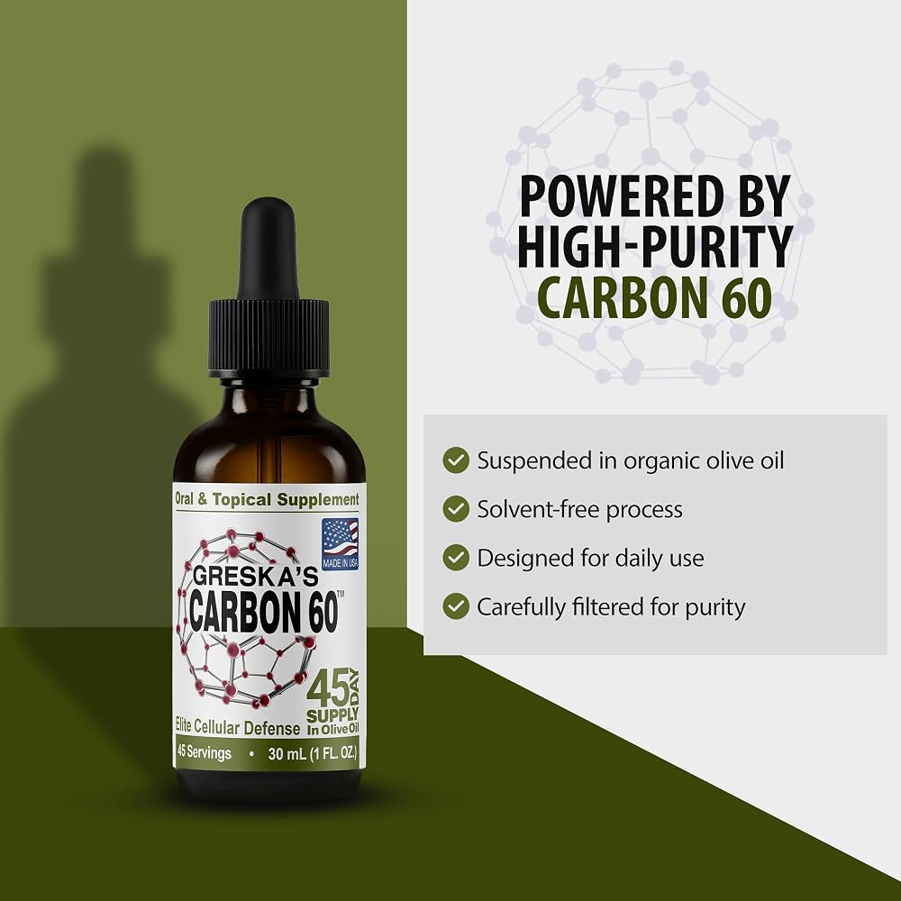 Greska's Carbon-60 Carbon 60 in Organic Sunflower Oil