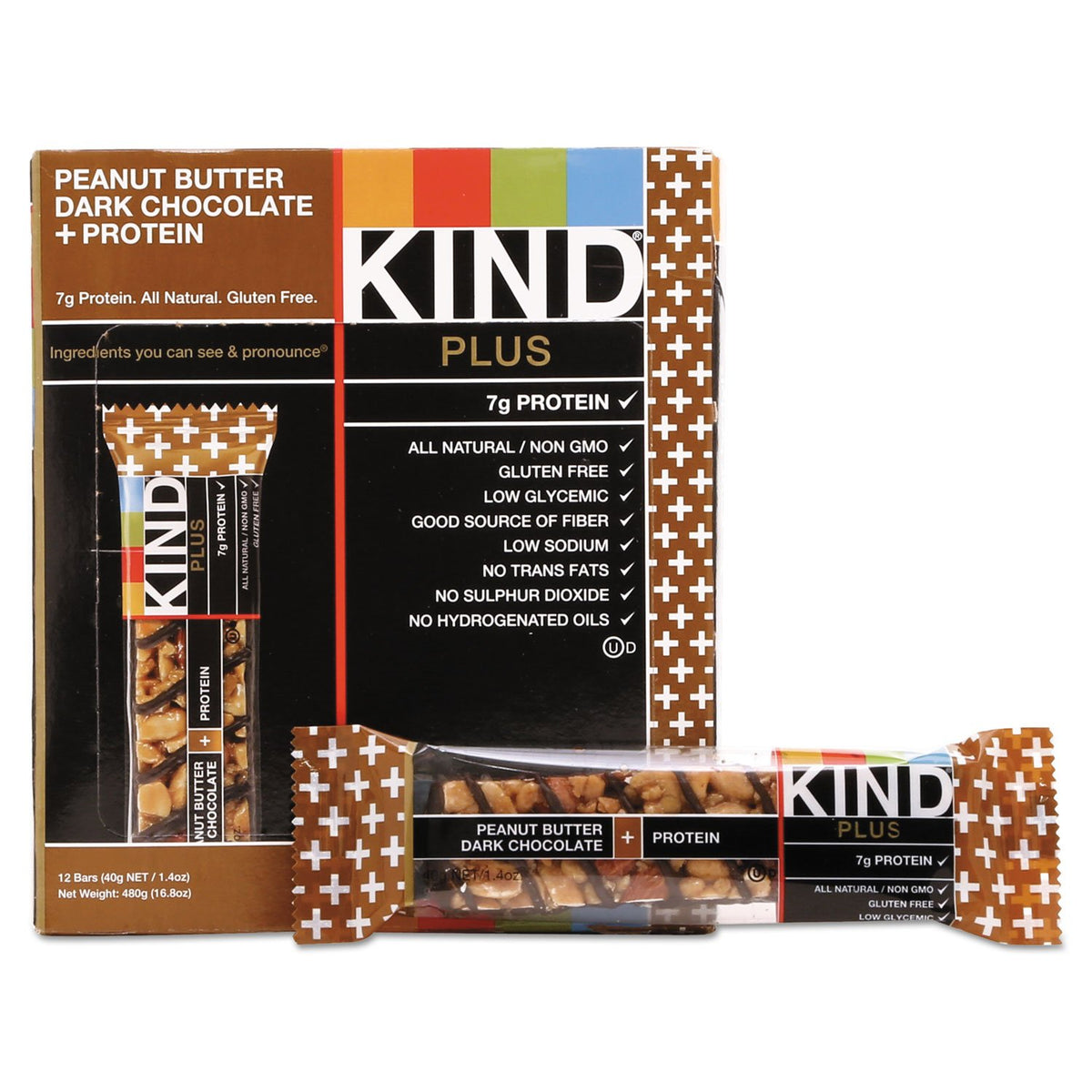 KIND PLUS Peanut Butter Dark Chocolate Protein Bars - 12 Pack