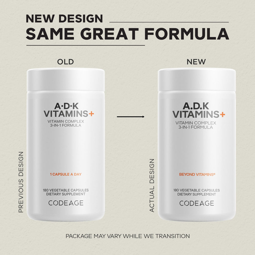 Codeage ADK Vitamins Supplement with Vitamin D3 5000 IU - 360 Capsules - image 3