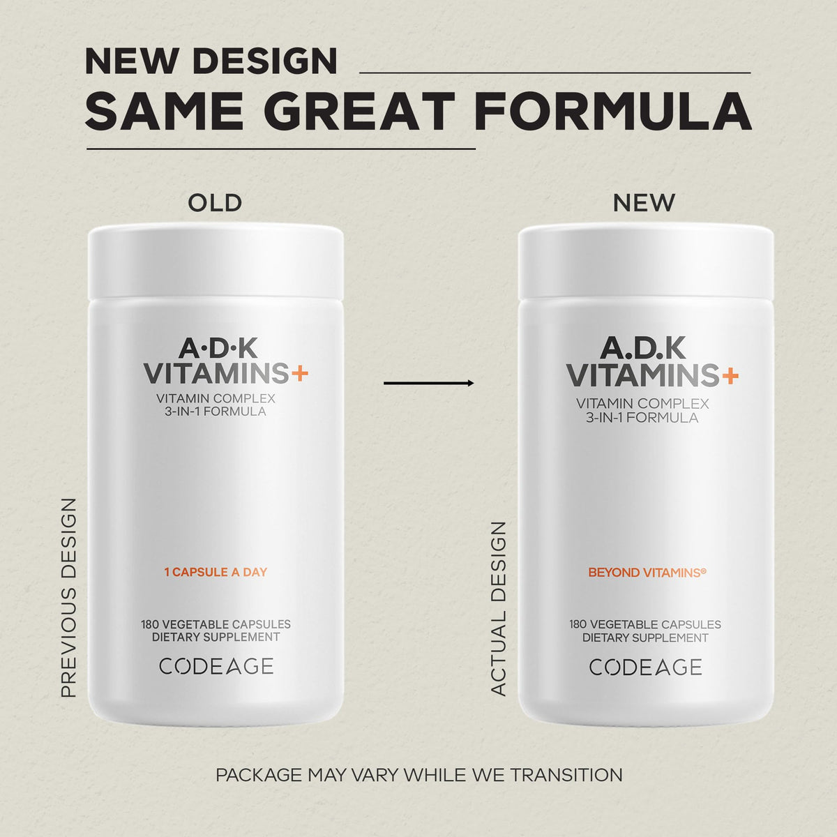 Codeage ADK Vitamins Supplement with Vitamin D3 5000 IU - 360 Capsules - image 3