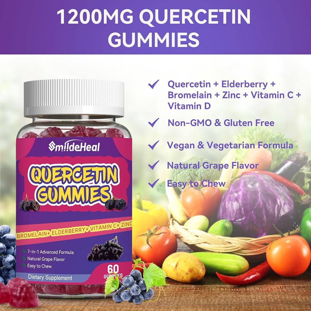 SmildeHeal Quercetin Gummies 1200MG