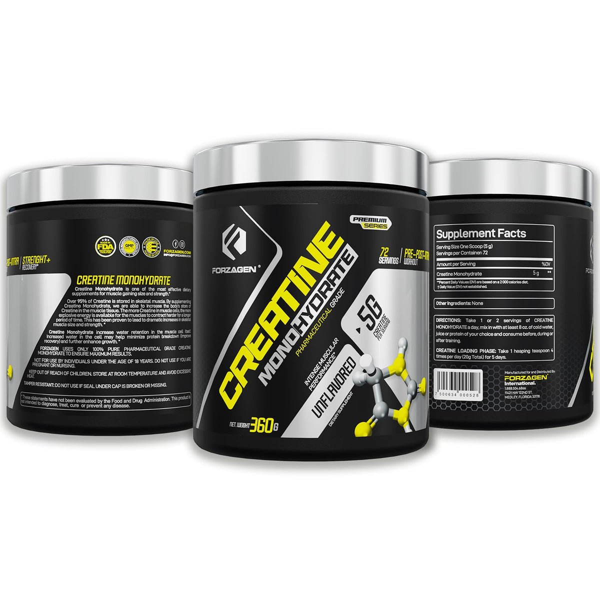 Forzagen Creatine Monohydrate Powder Unflavored - 72 Servings - image 6