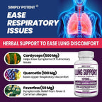 Simply Potent Lung Support Supplement with Cordyceps - 60 Capsules - image 3