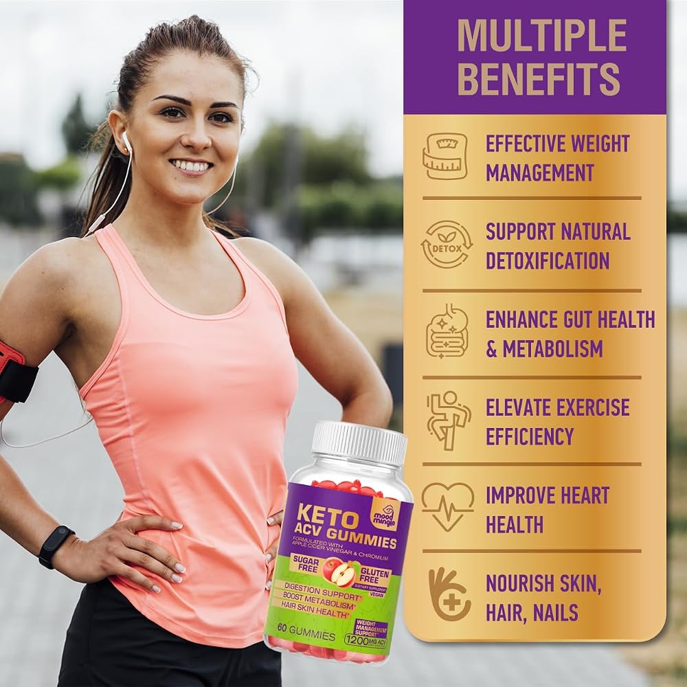 Mood Mingle Keto Acv Gummies Supplement for Women Men - Apple Cider