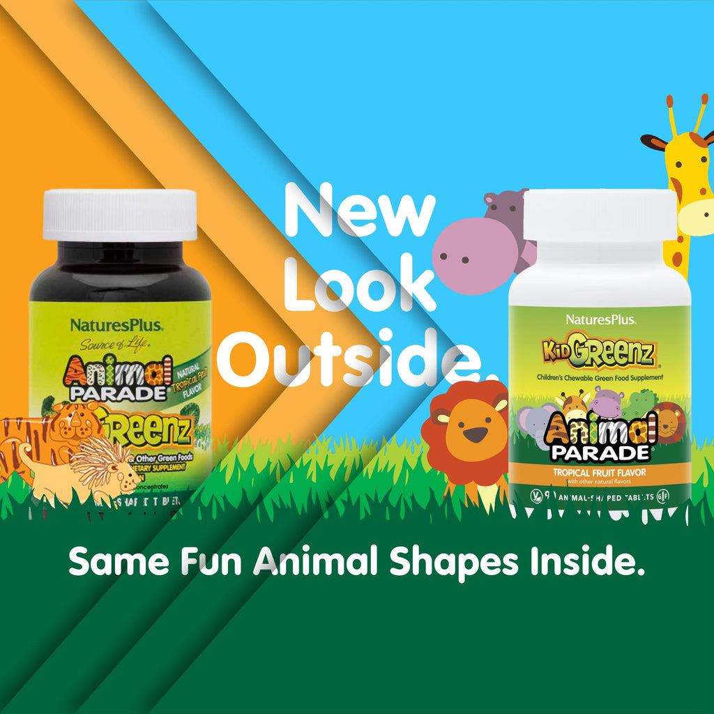 NaturesPlus Animal Parade KidGreenz Chewable Tablets - 90 Count - image 2