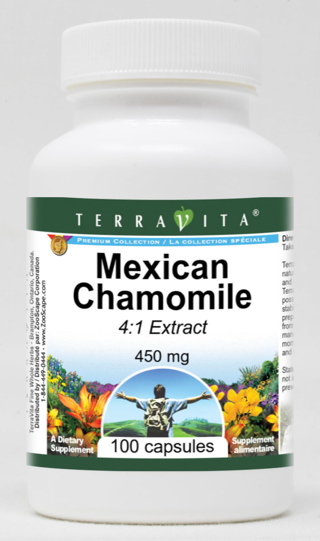Terravita Mexican Chamomile 4:1 Extract 450 mg - 100 Capsules