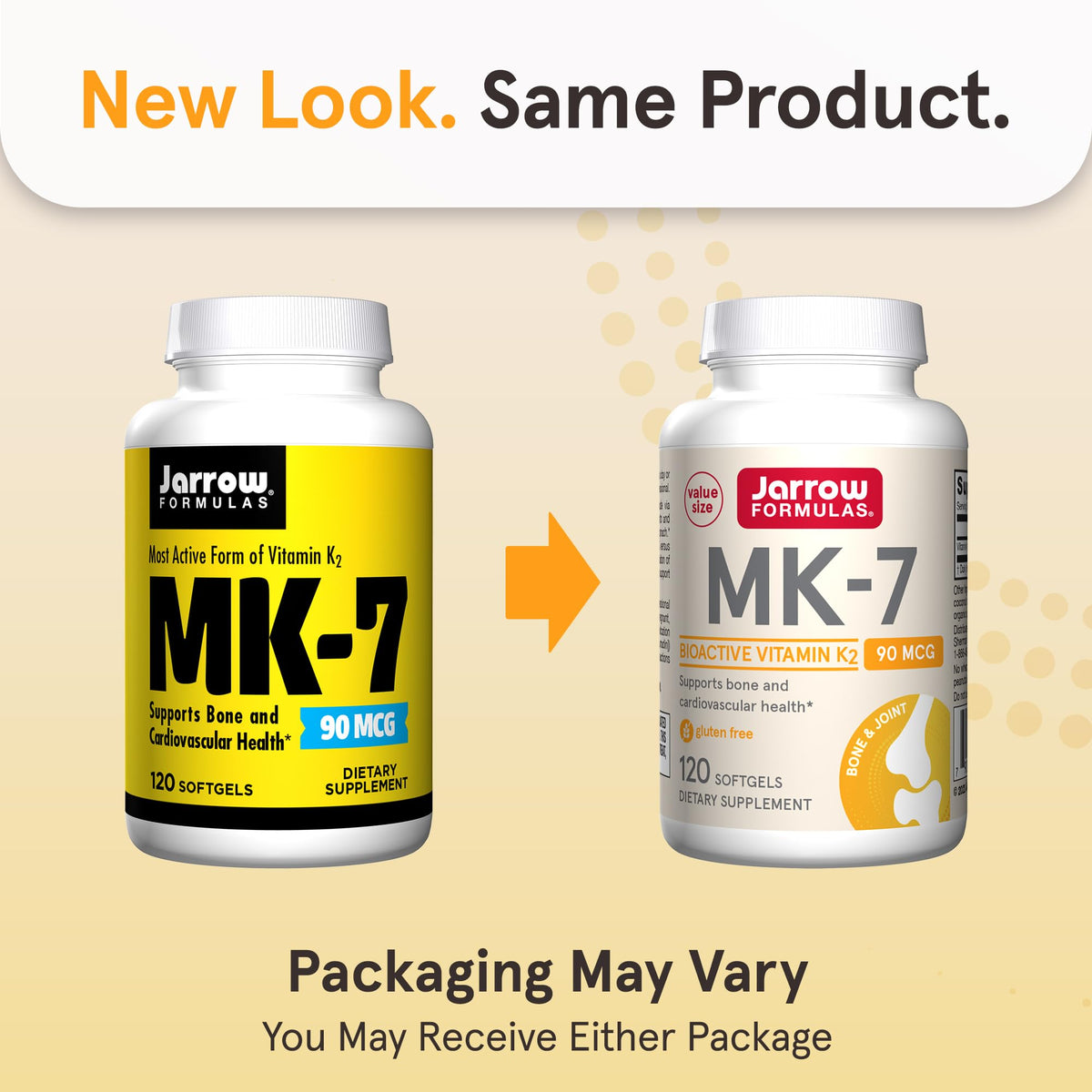 Jarrow Formulas MK-7 Vitamin K2 90 mcg - 120 Softgels - image 2