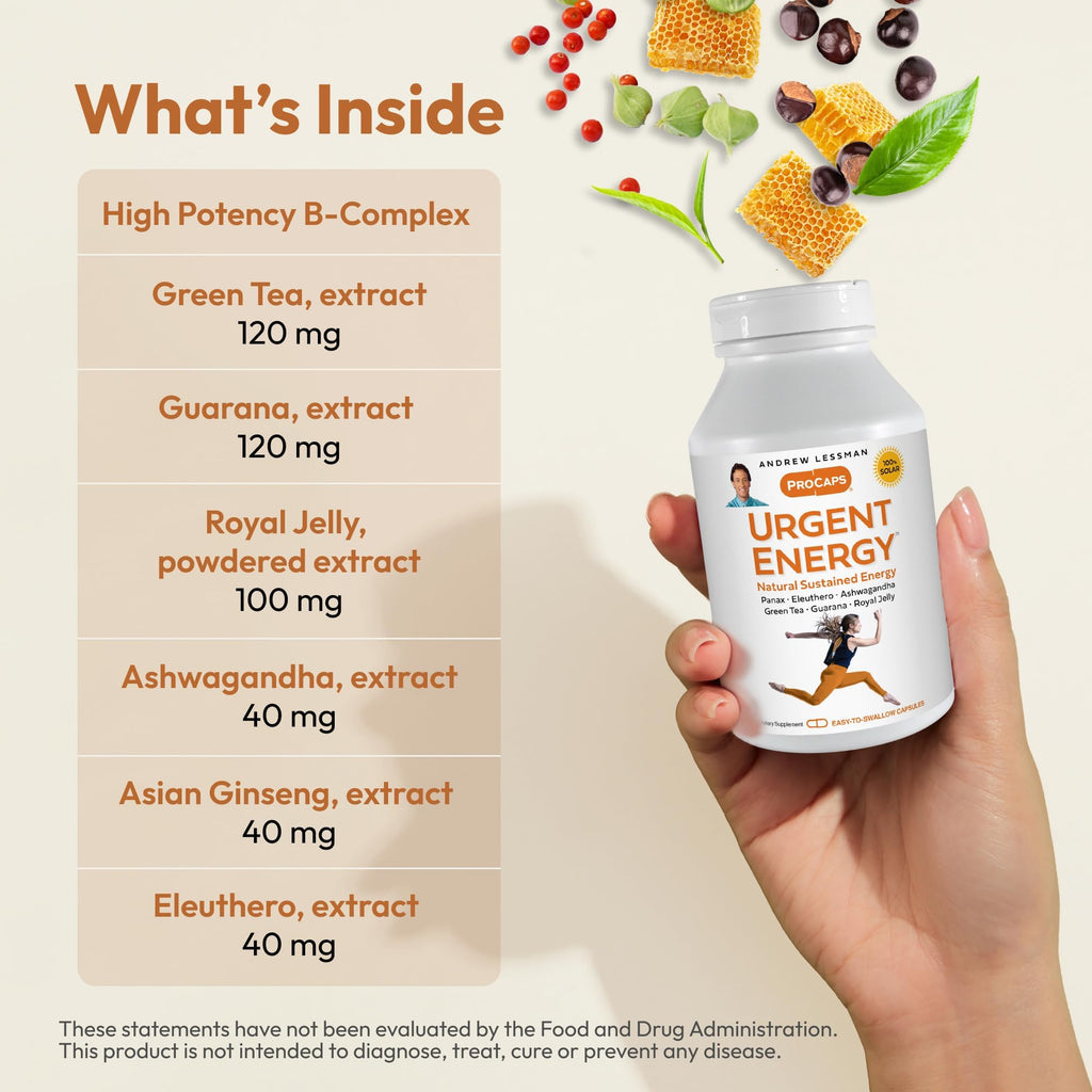ANDREW LESSMAN Urgent Energy Capsules - Provides a Safe